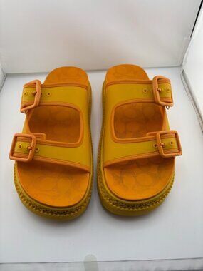 #S122 Coach Orange/Yellow Sandles